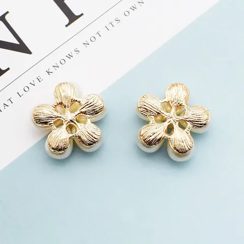 Adorno Decorativo de Aleación con Flores de Imitación de Perla y Strass para Creación de Joyas DIY Tocado de Novia Boda