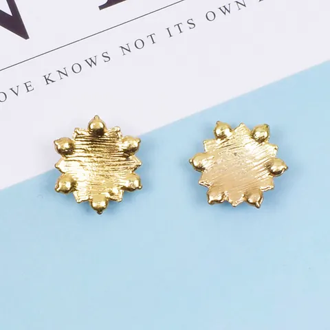 Vintage Gold Legierung Blumenplatte Strass Kunstperle DIY Schmuckzubehör Für Haardekoration Hochzeit Bastelknöpfe