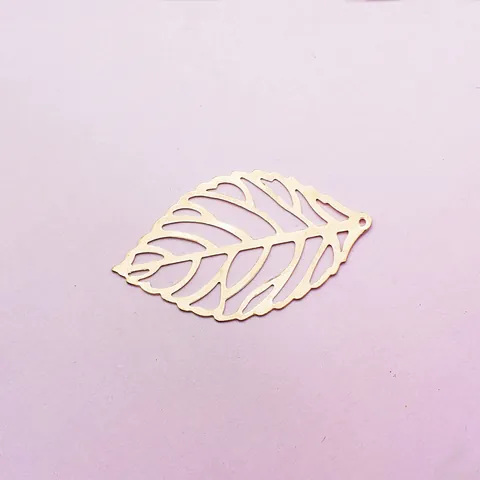 Large Hollow Metal Leaf Charms For DIY Jewelry Making Alloy Leaf Pendants For Earrings Necklaces Fans Vintage Craft Accessories