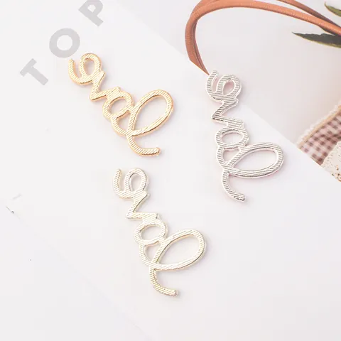 Rhinestone Enamel Love Letter Charms For Jewelry Making DIY Phone Case Accessories Alloy Material Sparkling Decorative Parts