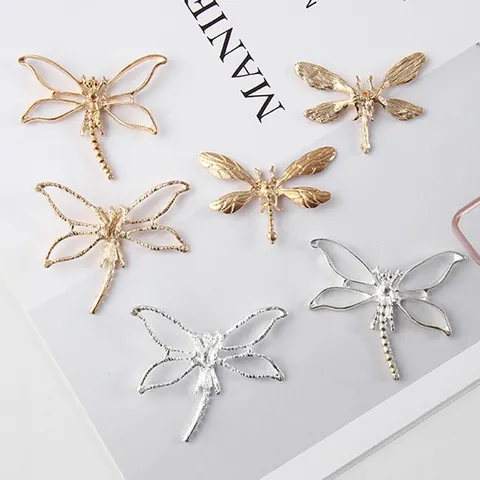 Ciondoli in Lega a Forma di Libellula DIY per Sposa Stile Antico Accessori per Capelli Decorazione Ventaglio Oro Argento