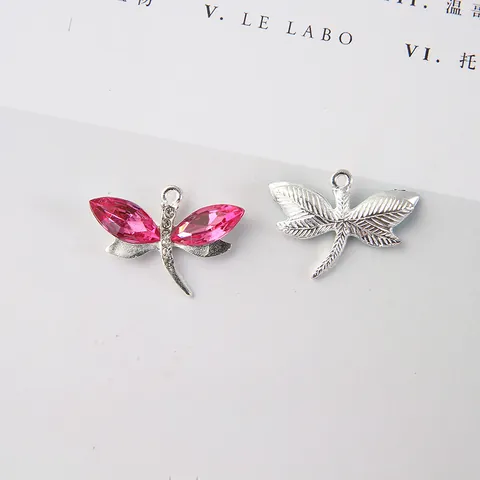 Alloy Crystal Rhinestone Dragonfly Pendant For DIY Jewelry Making Accessories Necklace Bracelet Headwear Finding