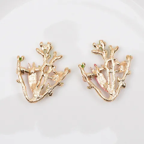 Vintage Emaille Fliederblüte Blatt Legierung Anhänger Für DIY Braut Haarschmuck Handfächer Schmuckherstellung Gold Finish