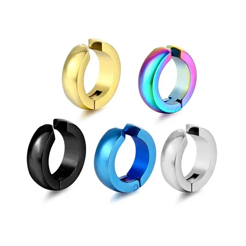 Stainless Steel Non-Piercing Ear Clips Polished C-Shaped Ear Cuffs Minimalist Jewelry For Men Women Daily Use No Hole Required