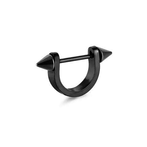 316L Surgical Steel U Shaped Spike Nipple Ring Punk Gothic Body Piercing Jewelry Gold Black Rainbow Stainless Steel Stud Earring