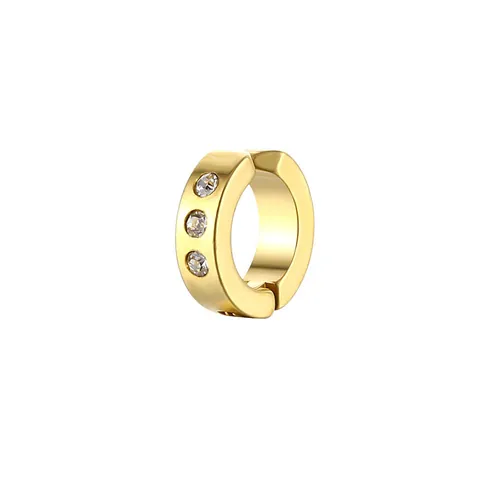 316L Edelstahl Zirkonia Ohrklemmen Ohne Loch Clip On Ohrringe Für Damen Herren Hip Hop Modeschmuck