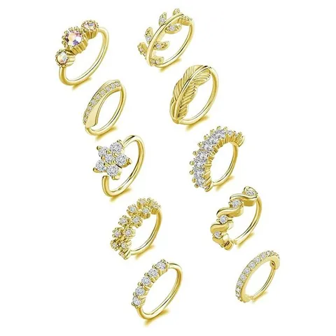 Kupfer Zirkonia Nasenring Hoop Body Piercing Schmuck Verstellbarer Nasenstecker Gold Silber Blatt Feder Blume Stern Piercing Für Damen Herren