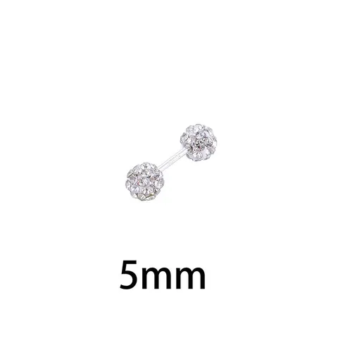 S925 Sterlingsilber Shamballa Vollbesatz Strass Ohrknorpel-Stecker Ohrringe Mit 925 Sterlingsilber Ohrstecker-Stift Für Ohrlochpflege Damen Herren Schmuck