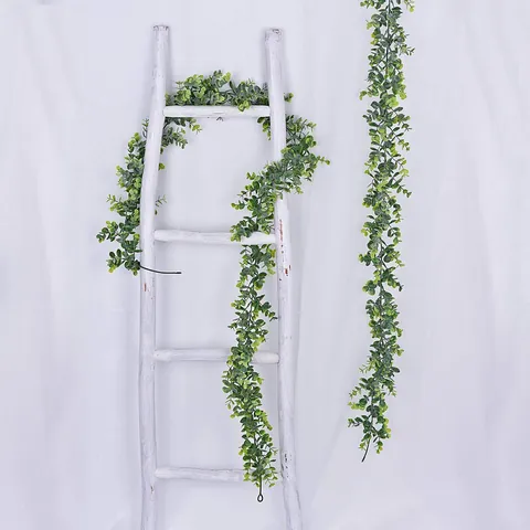 Guirlanda de Eucalipto Artificial Enredadera de Verdor Hojas de Eucalipto Falsas para Fondo de Boda Decoración del Hogar