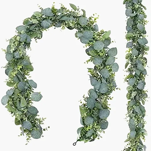 Vid de Eucalipto Artificial Guirnalda de Planta Verde Falsa Para Boda Decoración de Pared