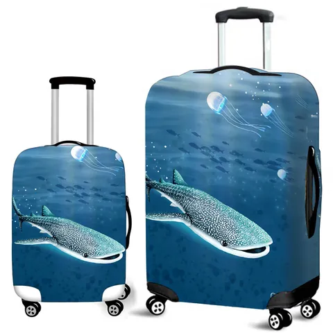 Elastic Luggage Cover High Stretch Dustproof Suitcase Protector Washable Printing Travel Bag Cover For 18-32 Inch Suitcase