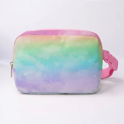 Women Tie-Dye Gradient Waist Bag Lightweight Polyester Fanny Pack Adjustable Strap Chest Bag For Travel Casual Daily Bag