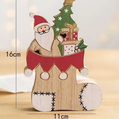 Kreative Holz Weihnachtsdeko Weihnachtsmann Rentier Schneemann DIY Tischdeko Für Zuhause Weihnachten Party Schmuck