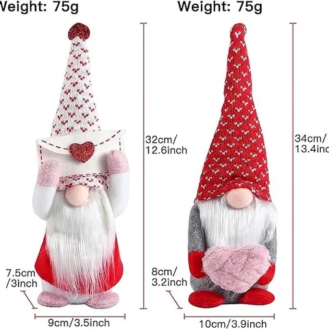 Décoration en Peluche Gnome de la Saint-Valentin Cœur Enveloppe Style Nordique Poupée sans Visage Ornement de Bureau Cadeau
