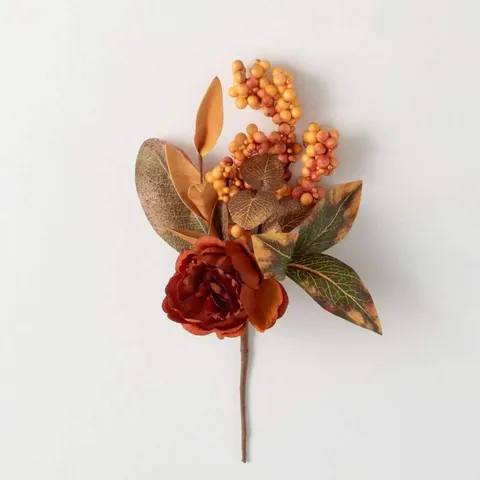 Autumn Thanksgiving Artificial Flower Swag Decor Pumpkin Maple Leaf Berries For Wall Front Door Hanging Home Ornament