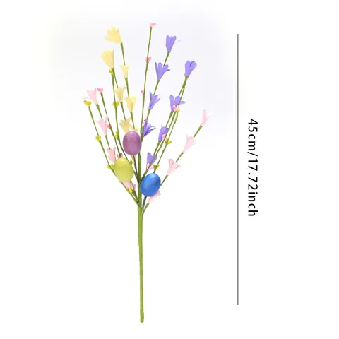 Ostern Künstliche Wildblumen Eier Zweig Spray Simulation Beerenstiel Für Haus Garten Party Dekoration Frühlingsfest Ornament Pastoraler Stil