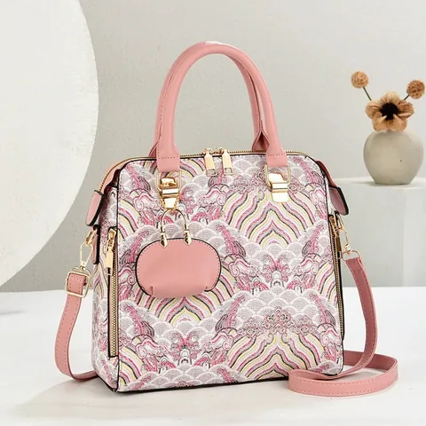 Collezione di Borse a Mano da Donna Ricamate in Stile Cinese Motivo Jacquard Tracolla Portafoglio Portamonete Per Pendolari