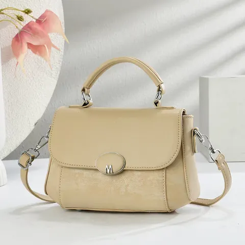 Dames Minimalistische Vierkante Handtas Patchwork Textuur Synthetisch Leer Crossbody Tas Letter Decoratie Schoudertas