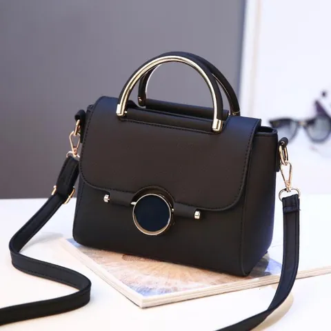 Mode Femmes Motif Litchi Cuir PU Petit Sac Carré Avec Poignée en Métal Élégant Sac Bandoulière Sac à Main