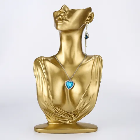 Noorse Hars Vrouwelijke Buste Sieraden Display Standaard Ketting Oorbel Houder Mannequin Beeldje Artistieke Fotografie Props