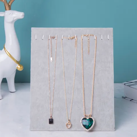 Samt Schmuckständer L-Form Halskette Ohrring Organizer Board Für Stecker Schmuck Präsentation Schmuck Aufbewahrung Regal