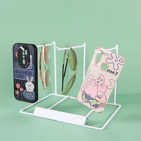 Nordic Style Iron Jewelry Display Stand Desktop Earring Necklace Organizer Hair Accessory Hanging Rack Metal Minimalist Storage Holder