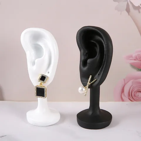 Support de Présentation de Bijoux de Boucles d'Oreilles en Forme d'Oreille en Résine Organisateur de Photographie de Boucles d'Oreilles Moderne