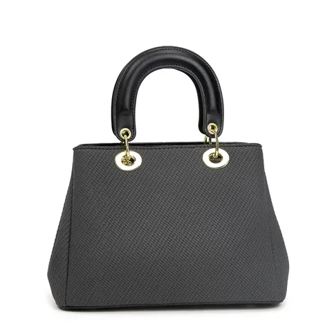 Damen Mode Gewebte Textur Tote Tasche Elegant PU Leder Handtasche Mit Goldenen Beschlägen Pendler Umhängetasche
