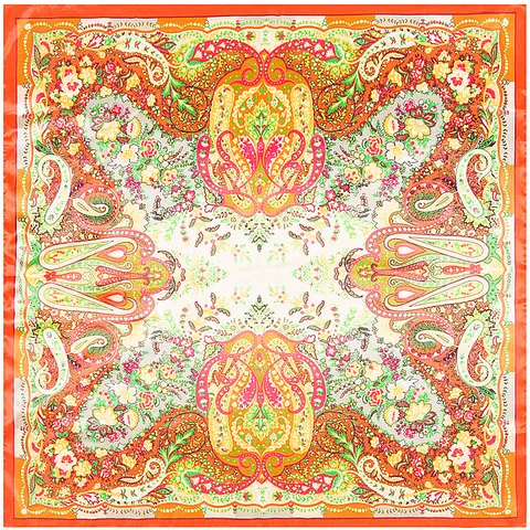 Damen Böhmisch Paisley Blumen Satin Quadratischer Schal Seidengefühl Haarwickel Hals Kopftuch Elegant Großes Modeaccessoire
