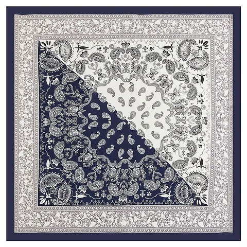 Dames Professionele Satijnen Vierkante Sjaal Elegant Paisley Bedrukt Zijdeachtig Hals Hoofdsjaal Voor Kantoor Dagelijkse Accessoires