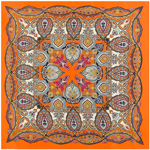 Damen Vintage Bohemian Paisley Print Satin Quadratisches Halstuch Elegant Leicht Sonnenschutz Dekorativ Hals Kopf Wrap Schal