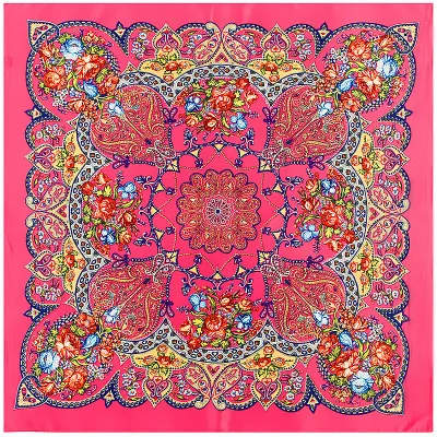 Dames Boheemse Paisley Bloemen Vierkante Sjaal Grote Satijnen Omslagdoek Etnisch Retro Bedrukt 100cm Sjaal Voor Reizen Dagelijks