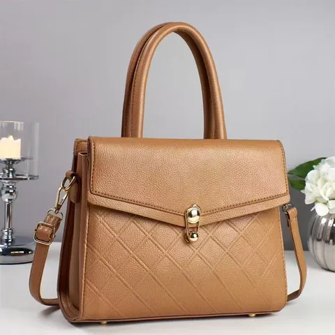 Elegant Women PU Leather Quilted Handbag Lychee Grain Shoulder Messenger Bag With Gold Lock 2025 Fashion Mom Travel Bag