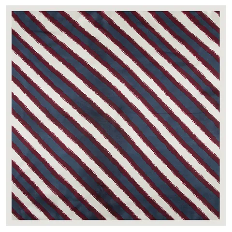 Women Satin Square Scarf Striped Color Block Artistic Brushstroke Pattern Neck Scarf Professional Fashionable Decorative Hair Accessory