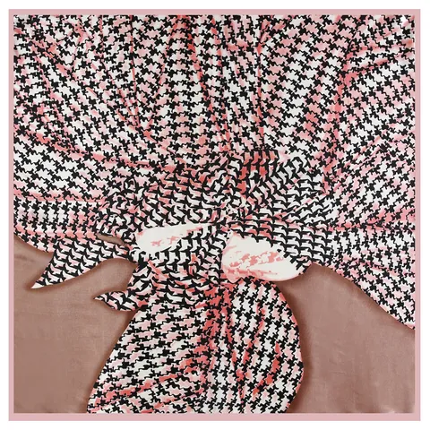 Foulard Quadrato in Raso a Contrasto Vintage da Donna Grande Sciarpa Decorativa in Finta Seta Foulard per Collo Uso Quotidiano Accessorio