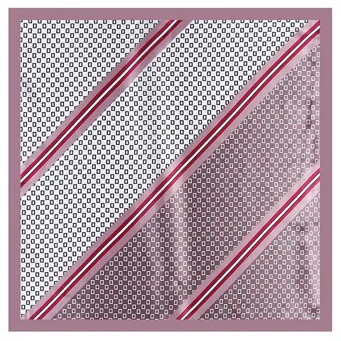Professionele Dames Geometrische Ruit Gestreepte Vierkante Sjaal Satijn Imitatie Zijde Nek Sjaal Voor Kantoor Dagelijks Decoratieve Hoofddoek