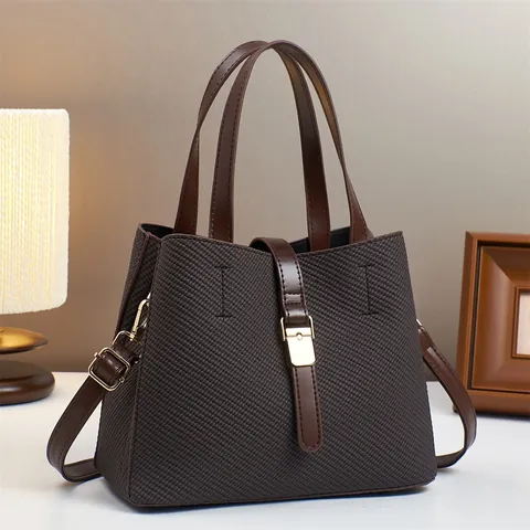 Women Woven Texture Tote Bag PU Leather Handbag With Top Handle And Removable Shoulder Strap For Daily Commuting Office
