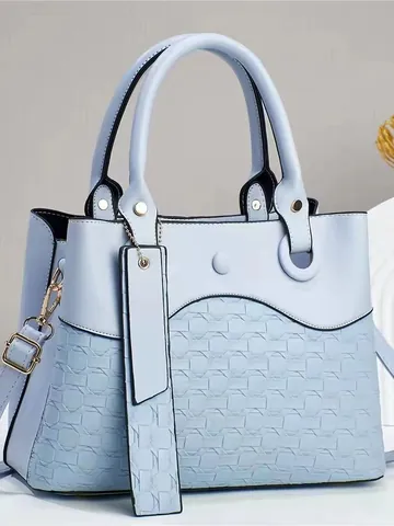 Borsa a Secchiello da Donna in Pelle PU con Trama Intrecciata Borsa a Tracolla con Cinturino Regolabile Borsa da Ufficio