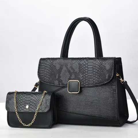 Bolso de Mano de Cuero de PU de Alta Gama para Mujer Con Bolso de Cadena Textura de Relieve de Serpiente Cocodrilo Bolso de Hombro