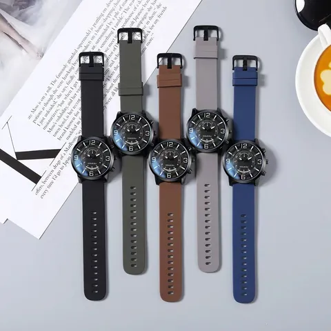 Mode Großes Zifferblatt Quarzuhr Für Herren Damen Silikonarmband Legierungsgehäuse Sport Casual Student Armbanduhr Minimalistischer Zeitmesser