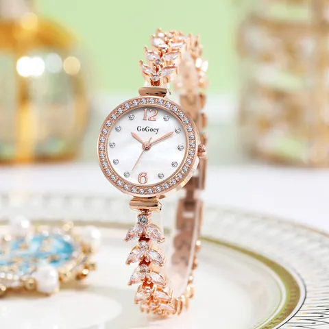 Elegante Orologio da Polso da Donna con Bracciale a Coda di Sirena con Strass Intarsiati Orologio al Quarzo per Festa