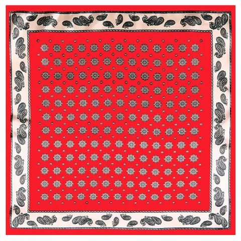 Foulard Quadrato in Raso con Stampa Paisley Vintage da Donna Foulard di Seta alla Moda per il Collo Avvolgimento per la Testa Accessori da Donna per la Primavera e l'Autunno