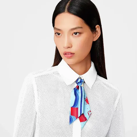 Sciarpa Stretta in Raso a Righe Geometriche Astratte Per Donna Nastro Per Manico di Borsa Fascia Per Capelli Cravatta Moda