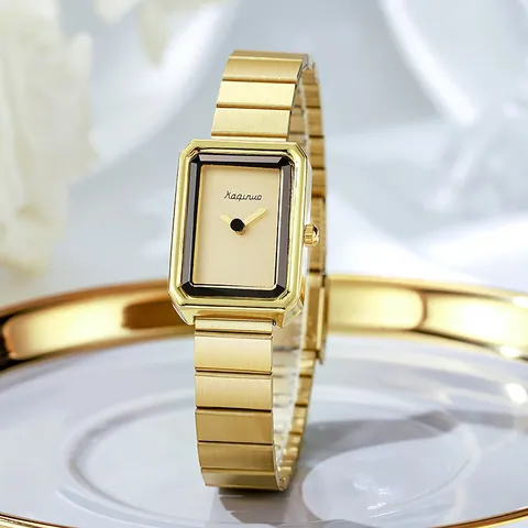Orologio al Quarzo Rettangolare da Donna Vintage Cinturino a Catena in Metallo Minimalista Orologio da Polso Quadrato per Accessori Gioielli Moda Donna