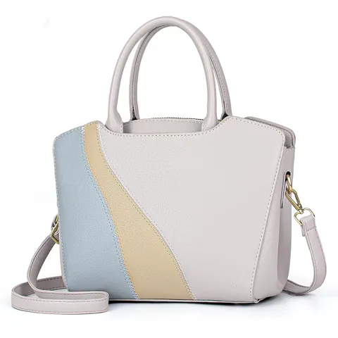 Fashion Women Patchwork PU Leather Handbag Large Capacity Crossbody Shoulder Bag For Daily Commuting Travel Business Office Handbag
