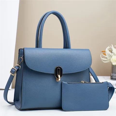 Sac à Main Élégant en Cuir PU pour Femmes Et Pochette Motif Litchi Grande Capacité Sac à Main Épaule Bandoulière pour Bureau Quotidien