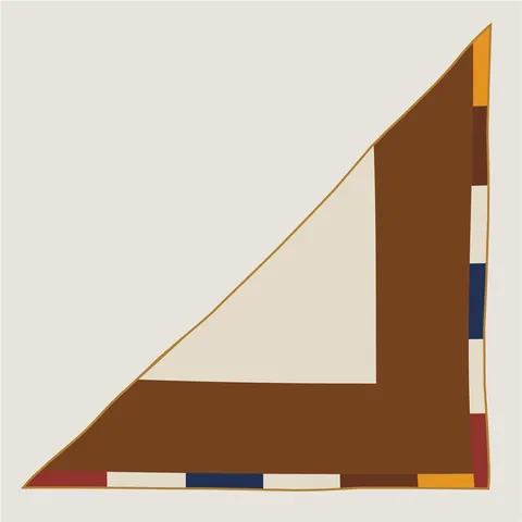 Women Geometric Patchwork Triangle Scarf Elegant Polyester Satin Shawl Soft Warm Wrap Fashion Daily Commuting Accessories