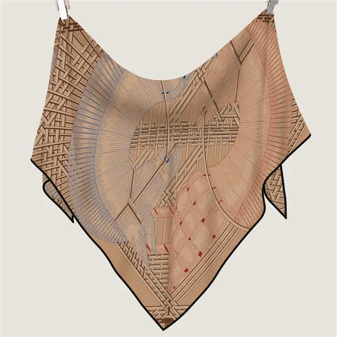 Sciarpa a Triangolo in Ecopelle di Cachemire Elegante Donna Stampa Testa di Cavallo Equestre Scialle Grande Fronte Retro Caldo Inverno