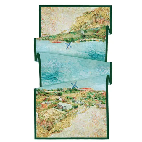 Women Artistic Oil Painting Satin Scarf Elegant Long Silk Feel Shawl Retro Famous Art Print Wrap For Daily Party Decor