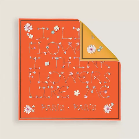 Doppelseitiges Satin Quadratisches Halstuch Blumen Gänseblümchen Druck Dekorativer Schal Für Damen Eleganter Europäischer Stil Halstuch